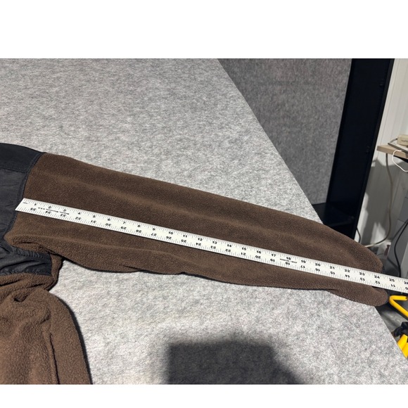 Chaps Fleece Jacket Full Zip Men's Size XL Brown Black Outdoor Casual - Picture 5 of 6